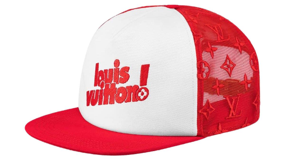 Louis Vuitton Everyday Lv Embroidered Mesh Red Cap