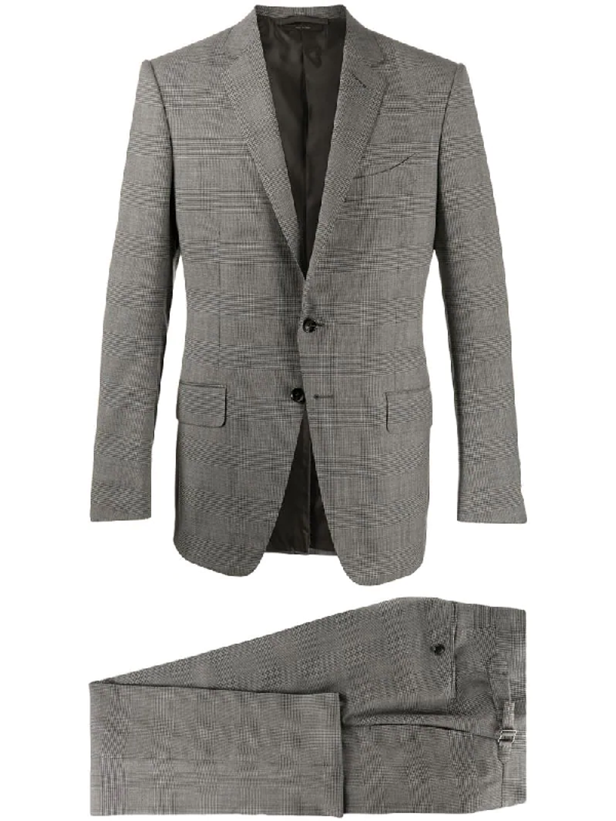 Tom Ford Checked Two Piece Grey Suit