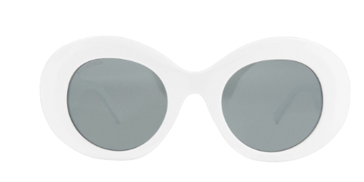Balenciaga Blow Round White Sunglasses