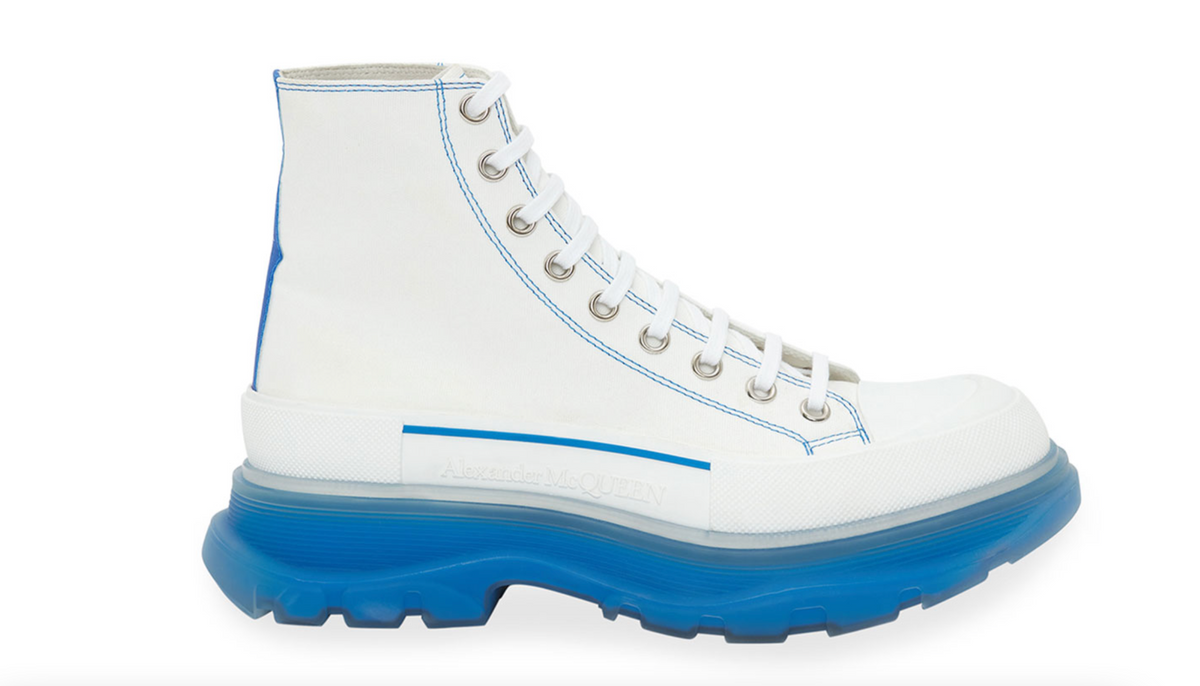 Alexander McQueen Tread Slick Bicolor Canvas Boot Sneakers