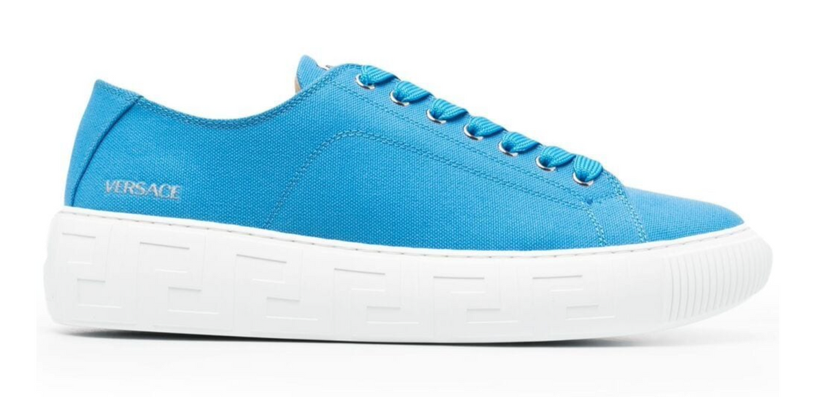 Versace Greca Low-Top Blue Sneakers