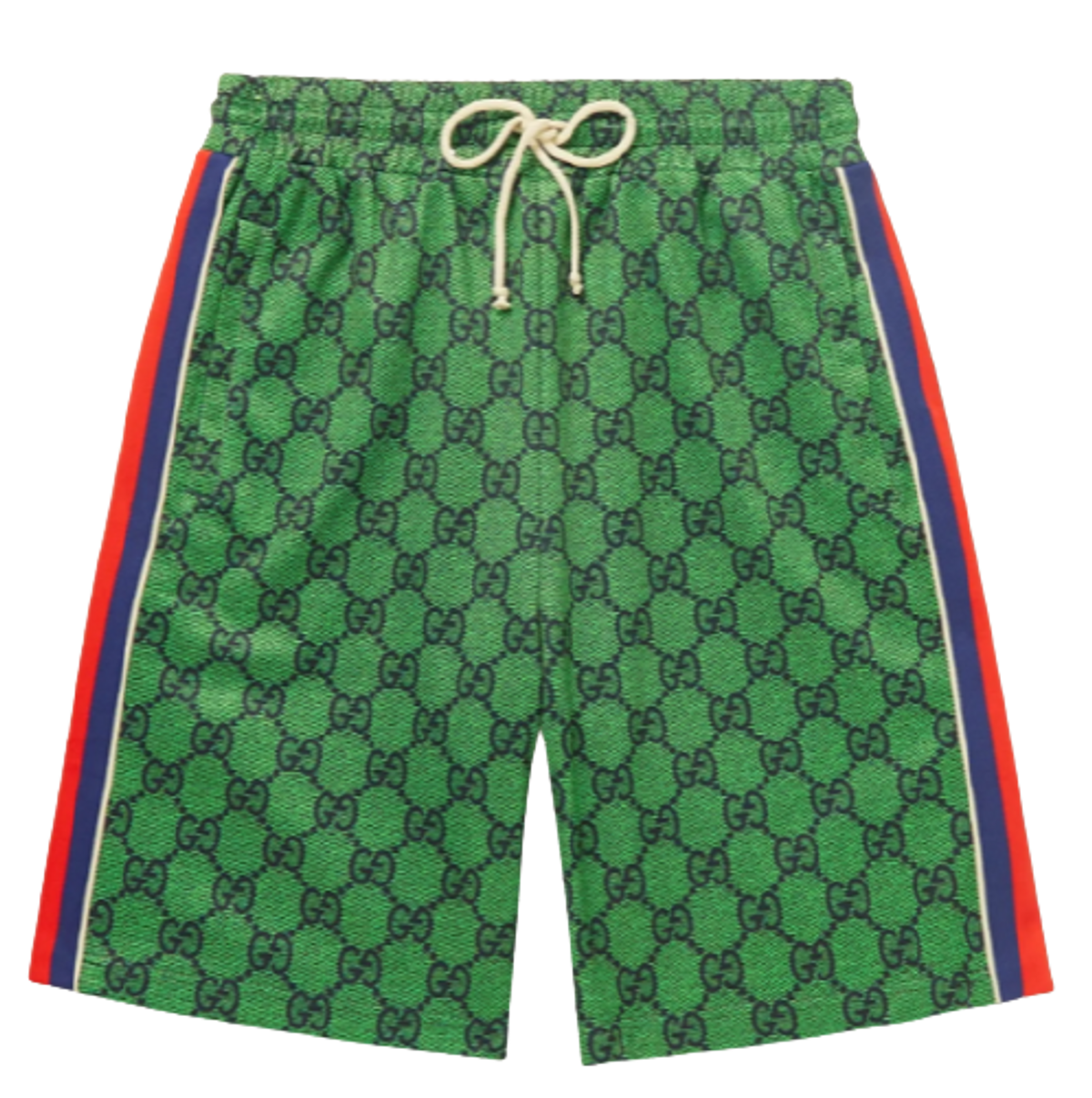 Gucci Webbing Trimmed Monogrammed Tech Drawstring Shorts