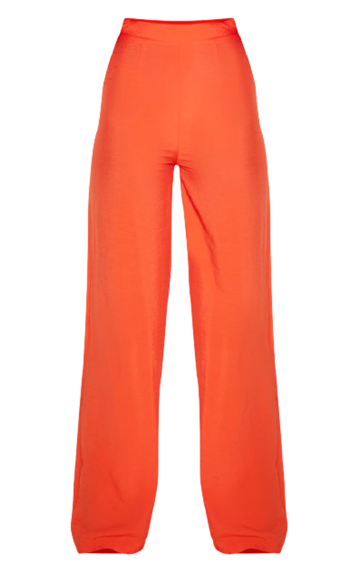 Pretty Little Thing Bright Orange Woven High Waisted Wide Leg Trousers
