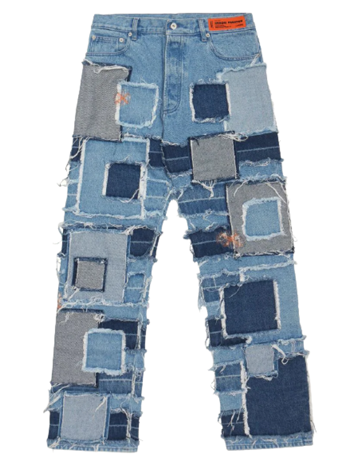 Heron Preston Patchwork Denim Pants