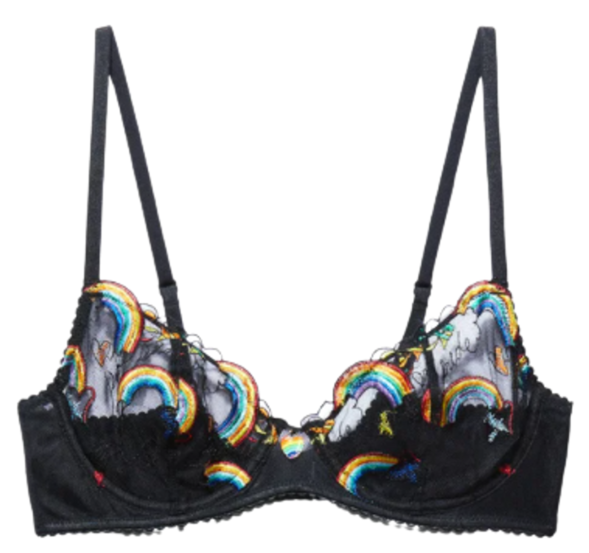Savage X Fenty Savage X Pride Embroidered Unlined Demi Bralette