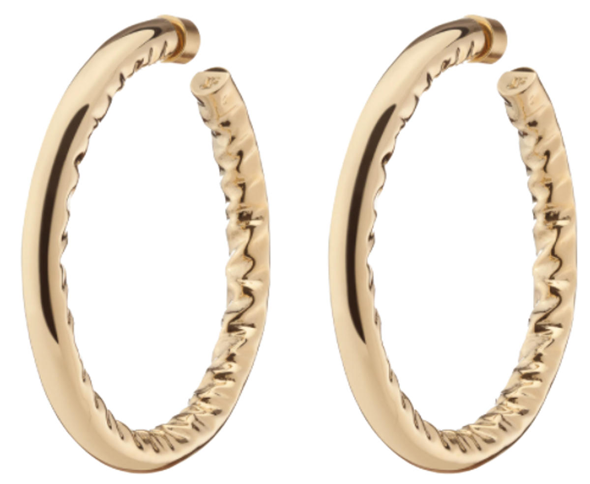Jennifer Fisher 2 Jennifer Hoop Gold Earrings