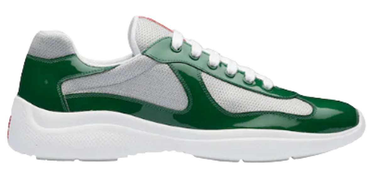 Prada Bike Fabric Green Sneakers