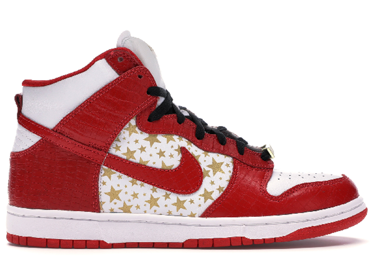 Supreme × Nike Dunk High Pro Sb Red Stars Sneakers