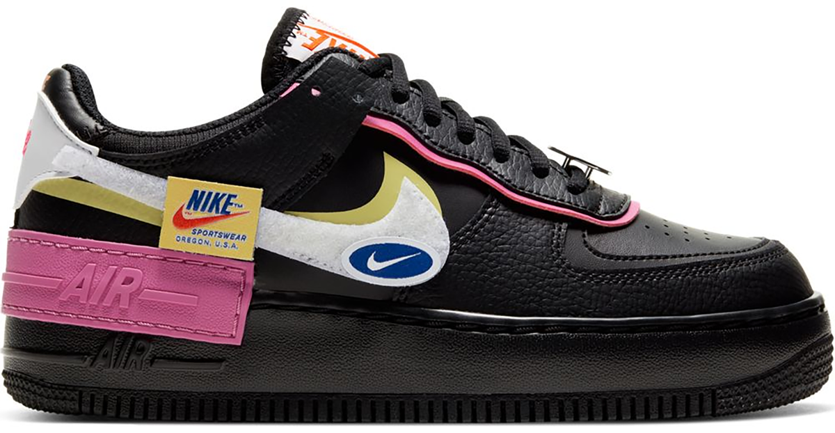 Nike Air Force 1 Shadow Removable Patches Black Pink