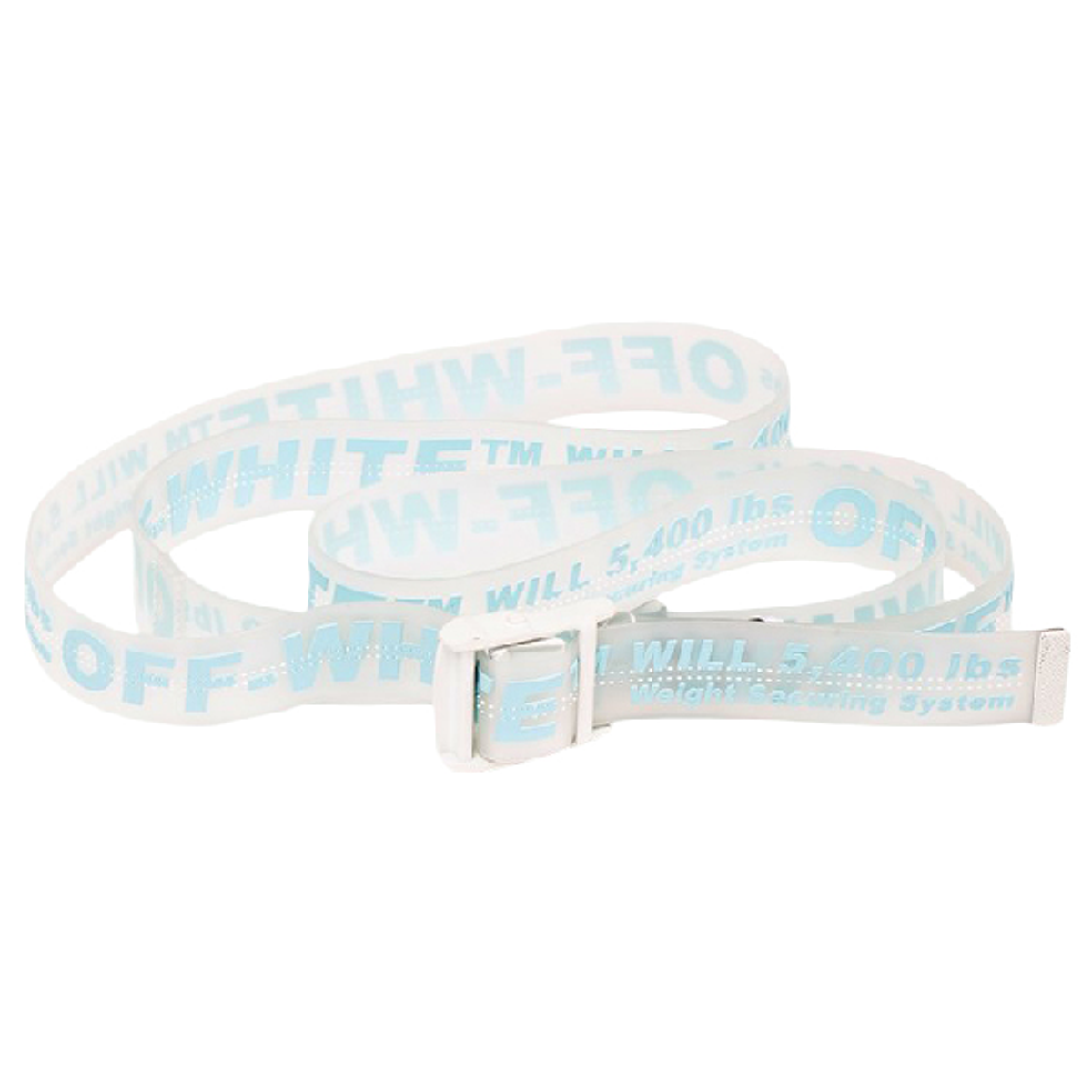Off-White Rubber Industrial Belt Transparent