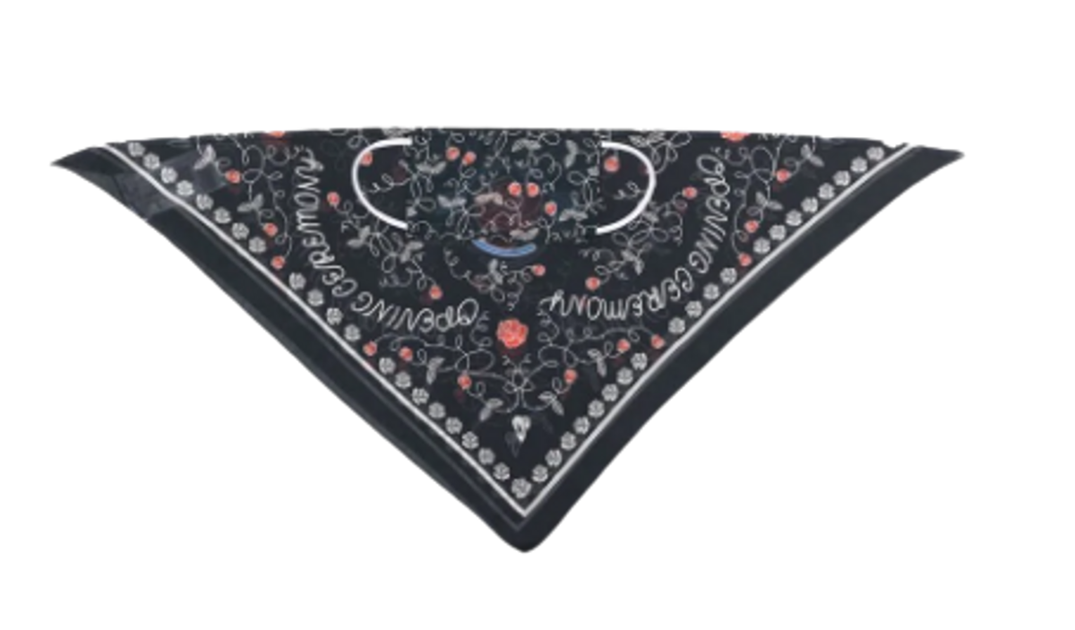 Opening Ceremony Rose Print Black Mask