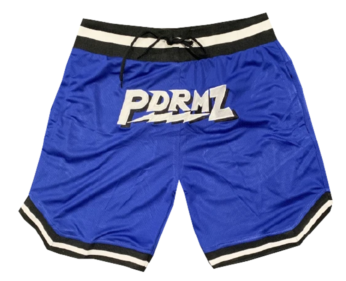 Screwface Blue Mesh Basketball Shorts