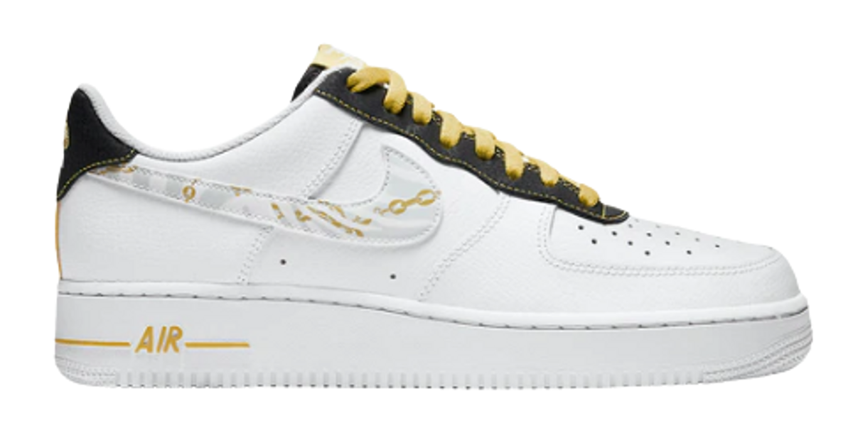 Nike Air Force 1 Low Gold Link Zebra Sneakers