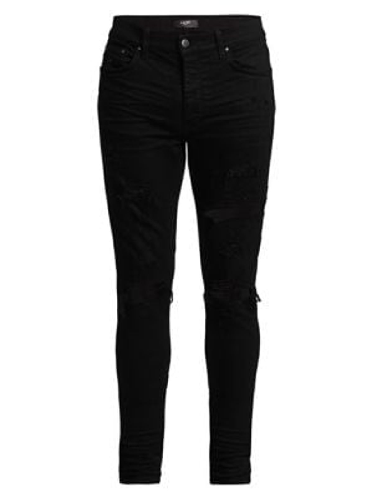 Amiri Thrasher Plus Distressed Skinny Black Jeans