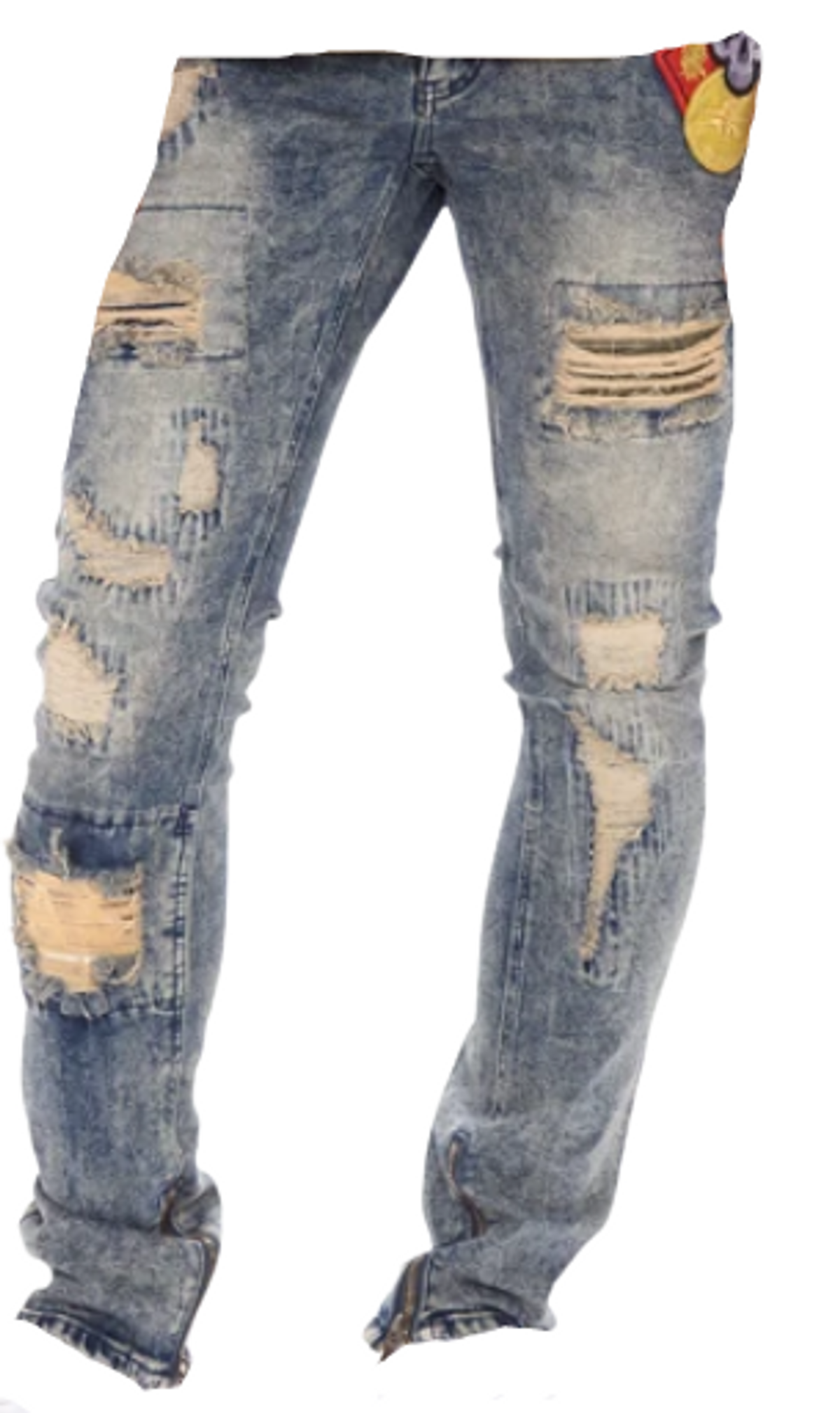 FashionNova Skull Ripped Skinny Jeans
