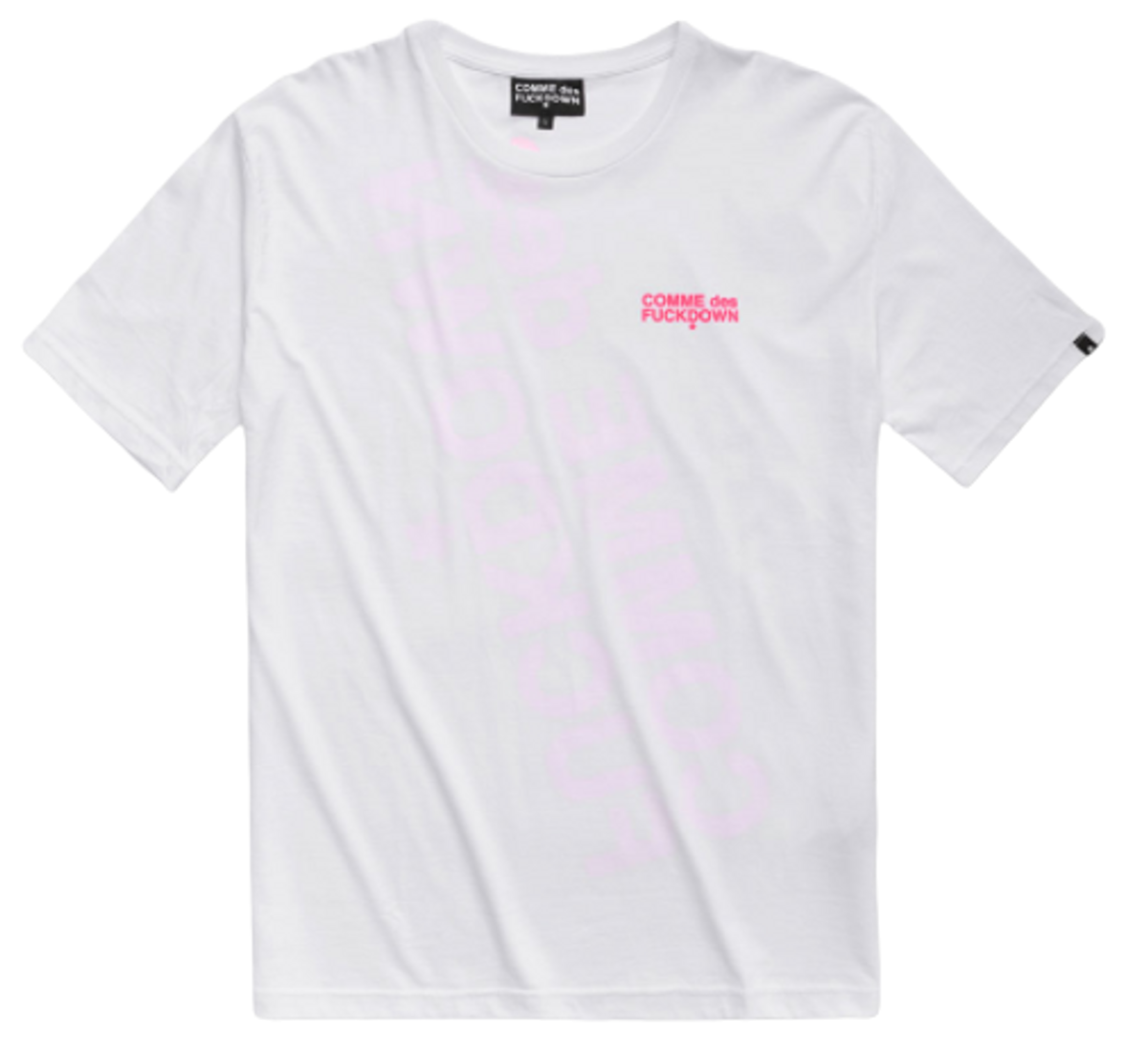 Comme Des Fuckdown Mezza Manica Con Stampa Fluo T-shirt