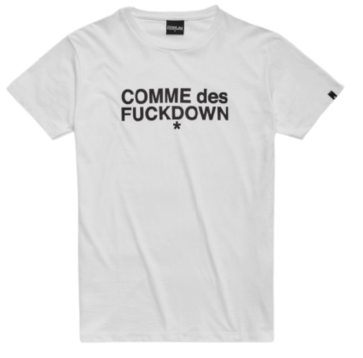 Comme Des Fuckdown Mezza Manica E Stampa T-shirt
