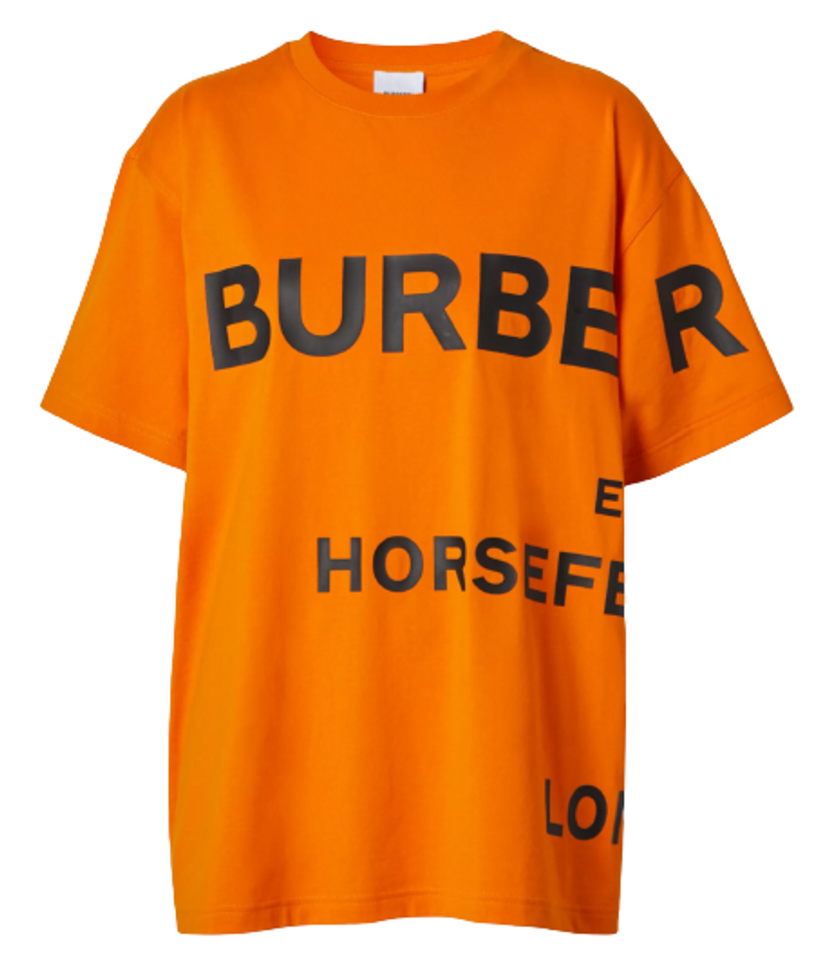 Burberry Horseferry Print Cotton Oversized Orange T-Shirt