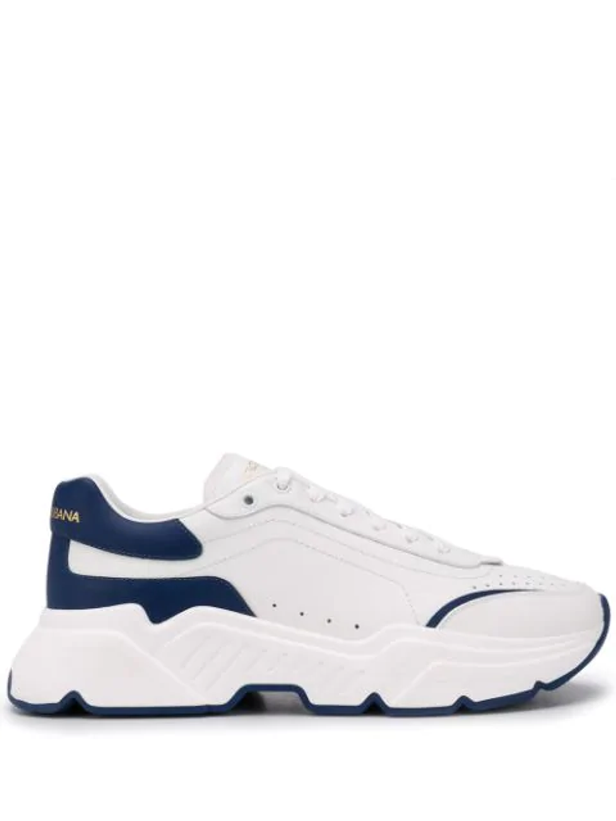 Dolce & Gabbana White & Blue Daymaster Sneakers