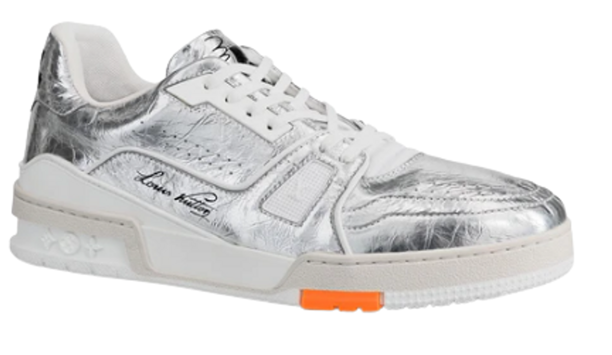 Louis Vuitton Trainer Metallic Silver Sneakers