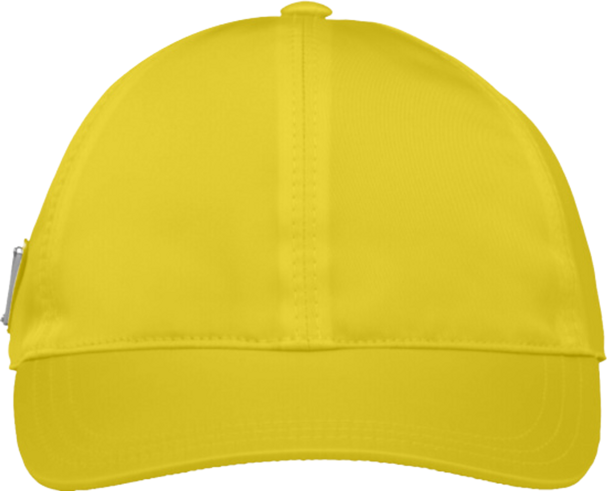 Prada Logo Plaque Baseball Yellow Cap