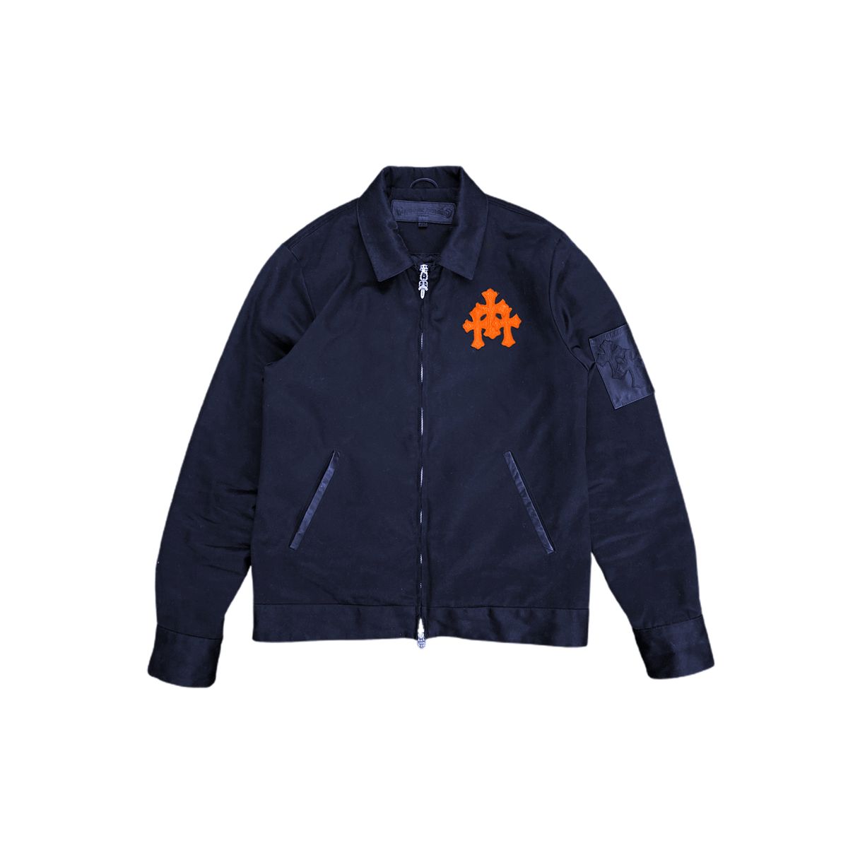 Chrome Hearts Cross Leather Patchwork Jacket