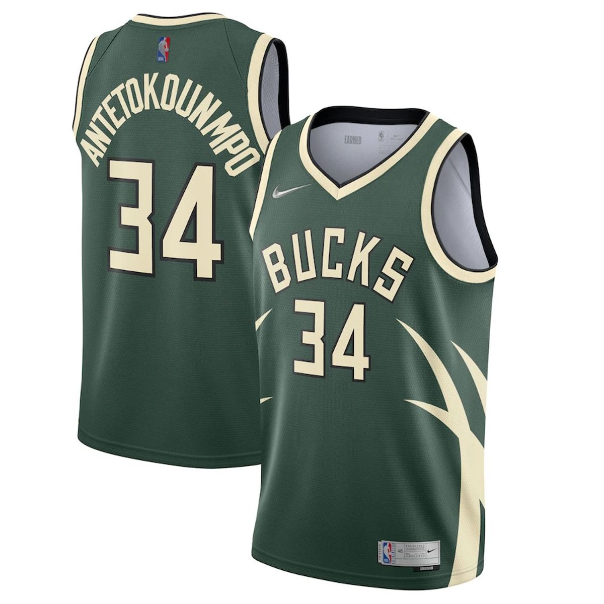 Nike Milwaukee Bucks Earned Edition Swingman Jersey Giannis Antetokounmpo