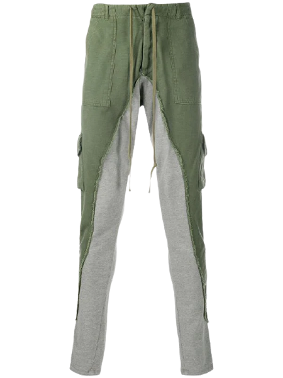 Greg Lauren Baker Long Slim Green Fit Joggers