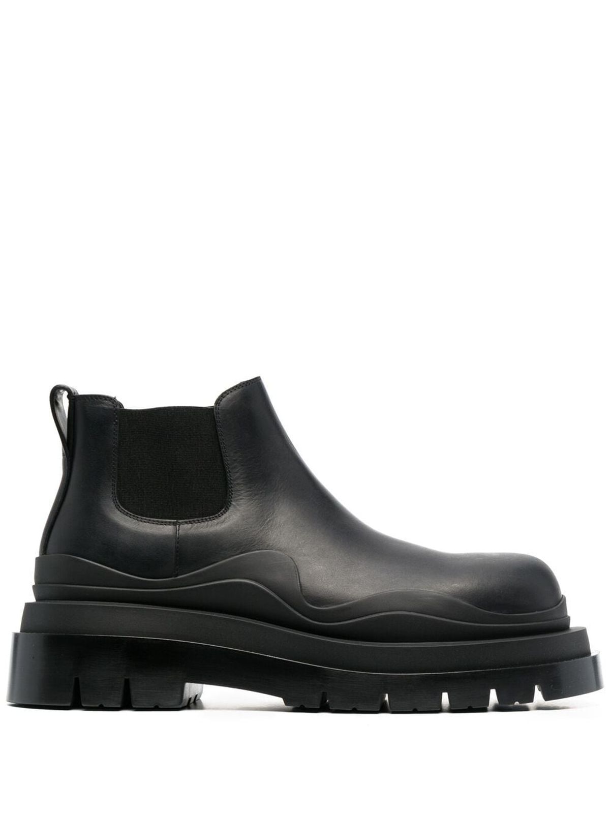 Bottega Veneta Black Low The Tire Chelsea Boots