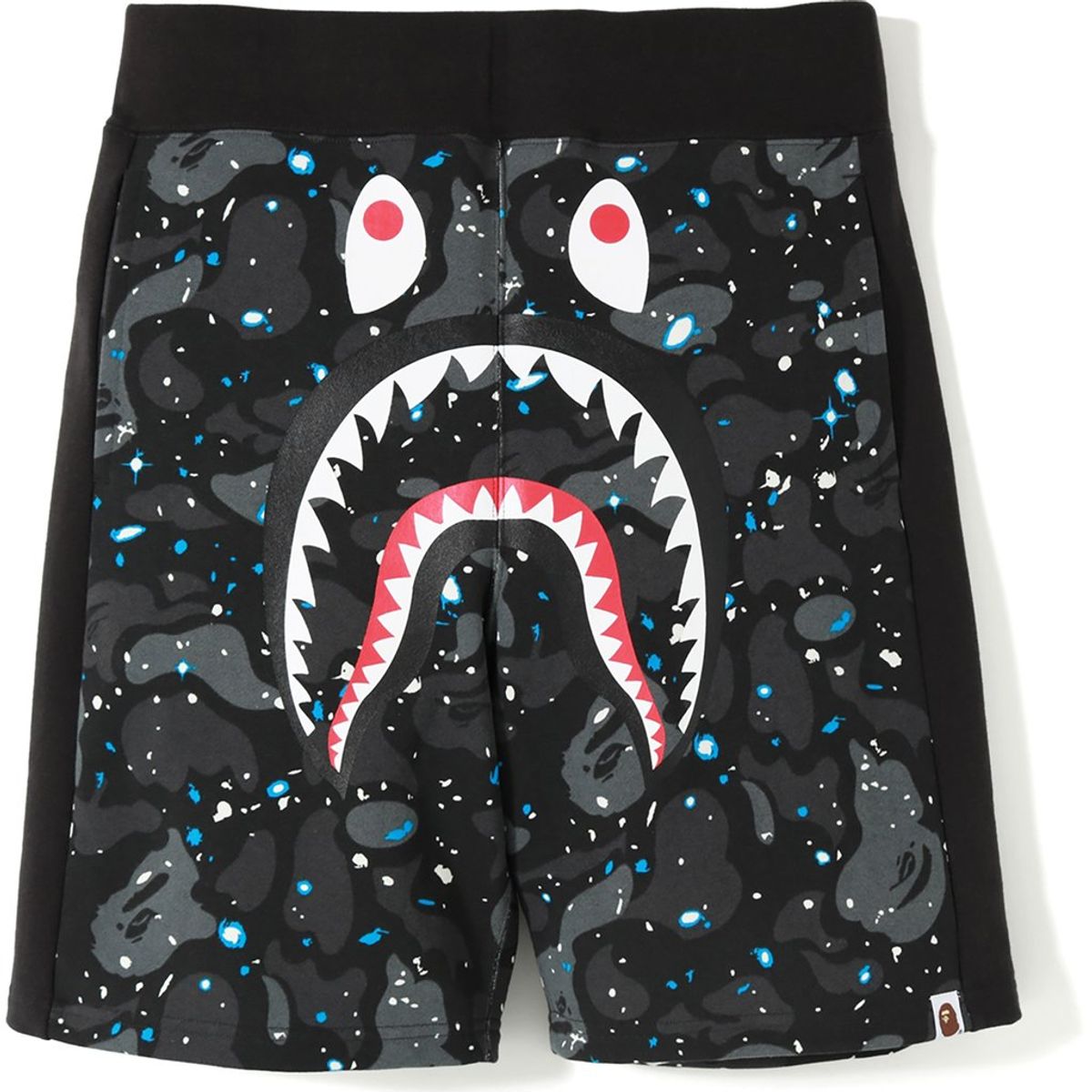 Bape Space Camo Shark Black Sweatshorts