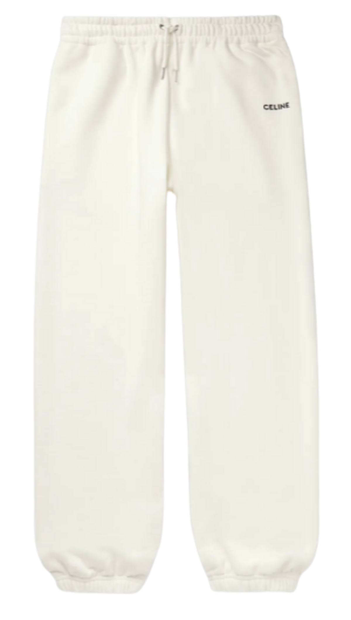 Celine Tapered Logo Embroidered Cotton Jersey Sweatpants