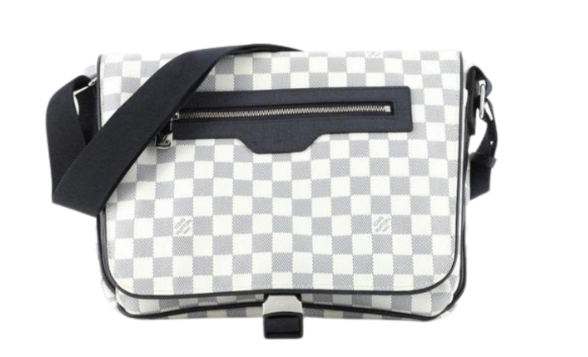 Louis Vuitton Matchpoint Damier Coastline Blue White Coated Canvas Messenger Bag