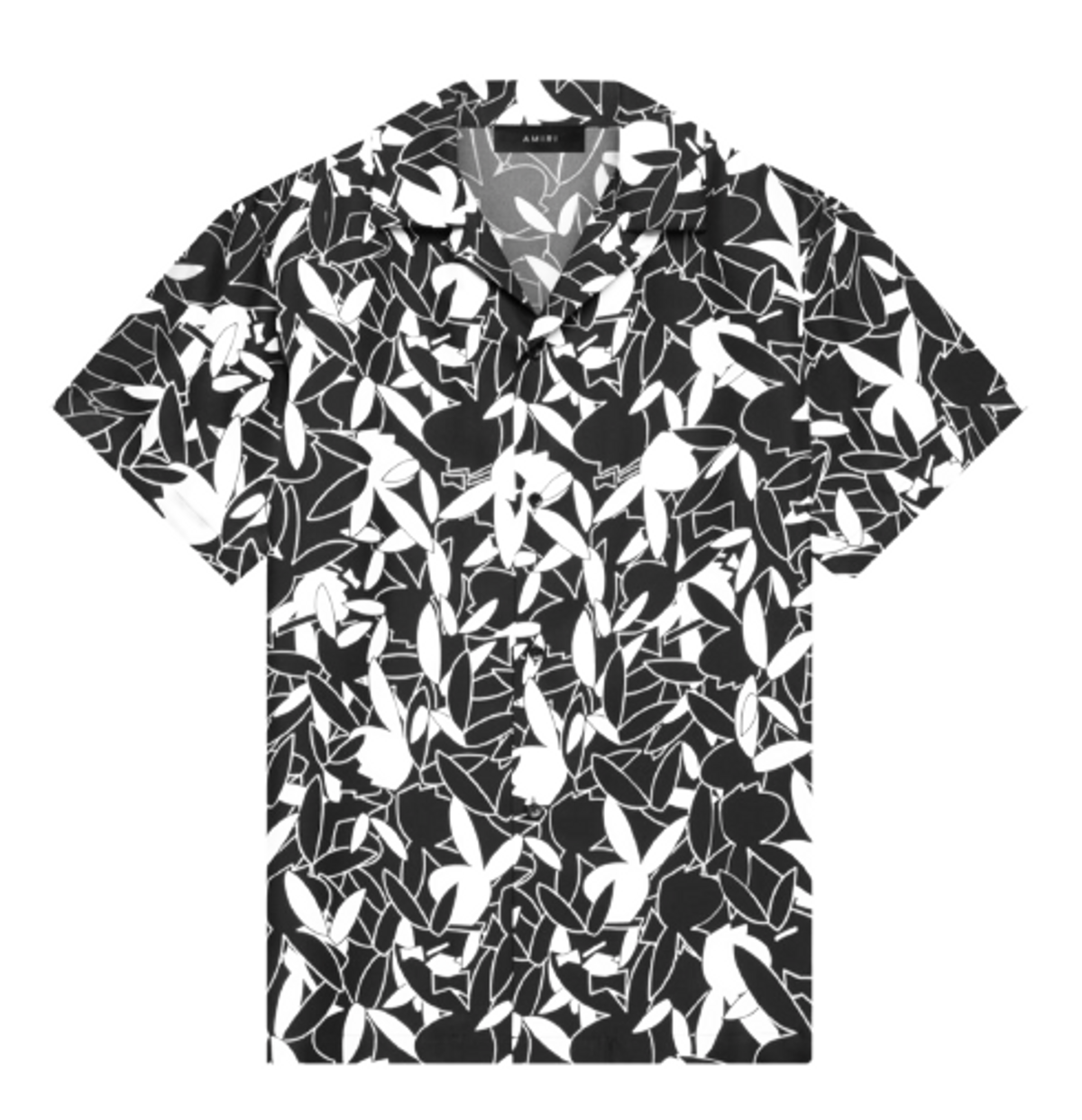 Amiri × Playboy Logo All Over Short Sleeve Buttoned Shirt