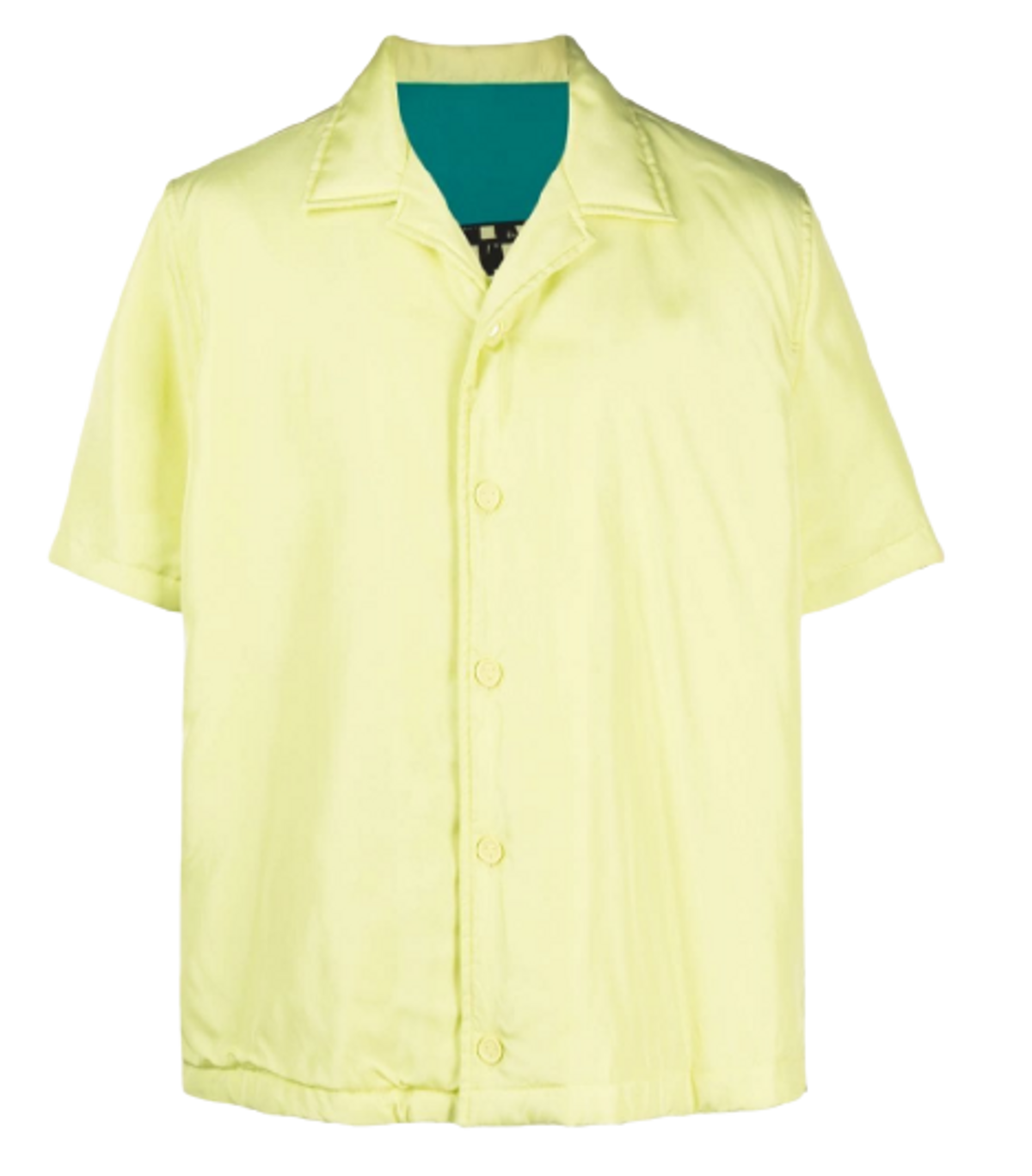 Bottega Veneta Car Print Short Sleeve Yellow Shirt