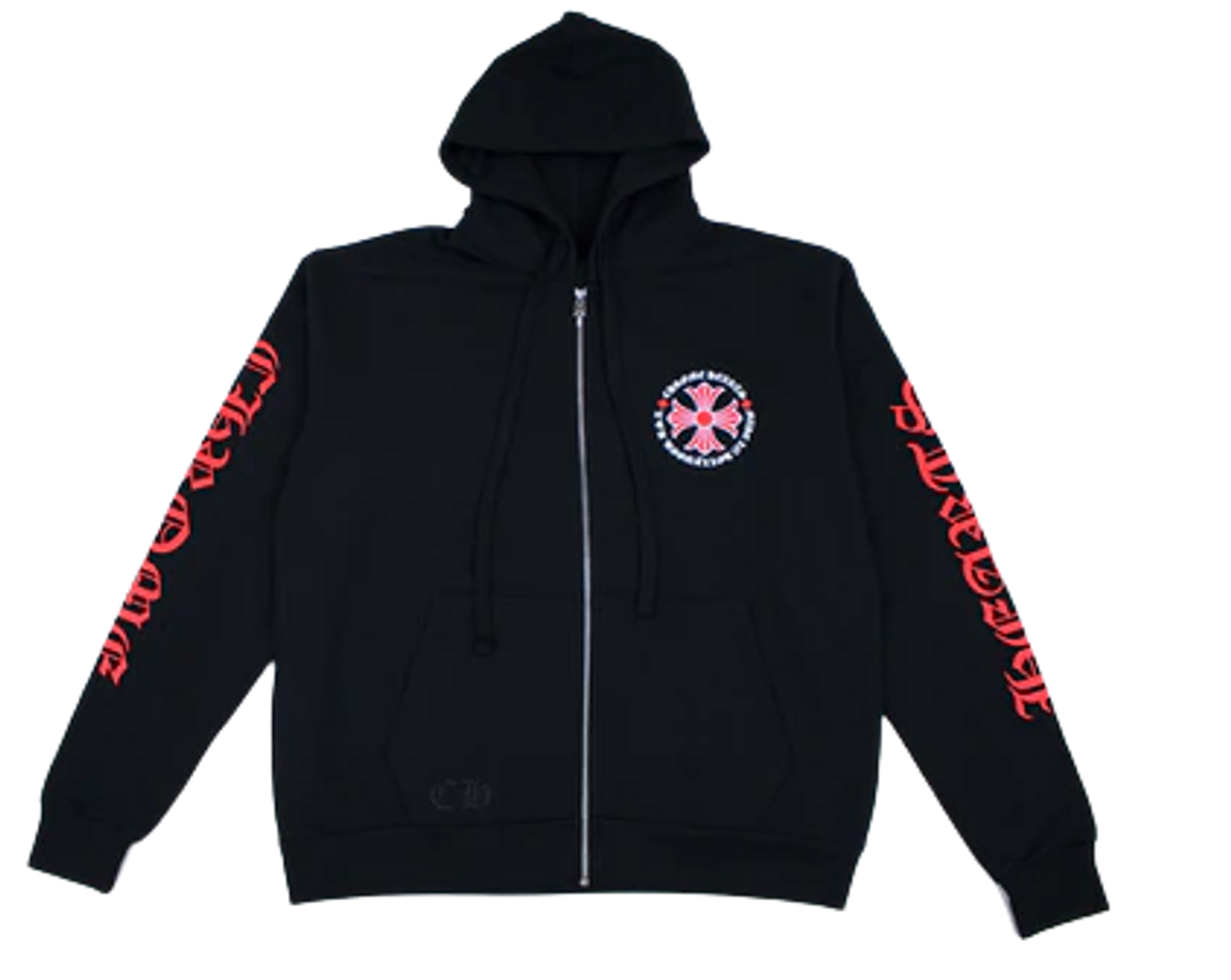 Chrome Hearts Hollywood Plus Cross Zip Up Hoodie