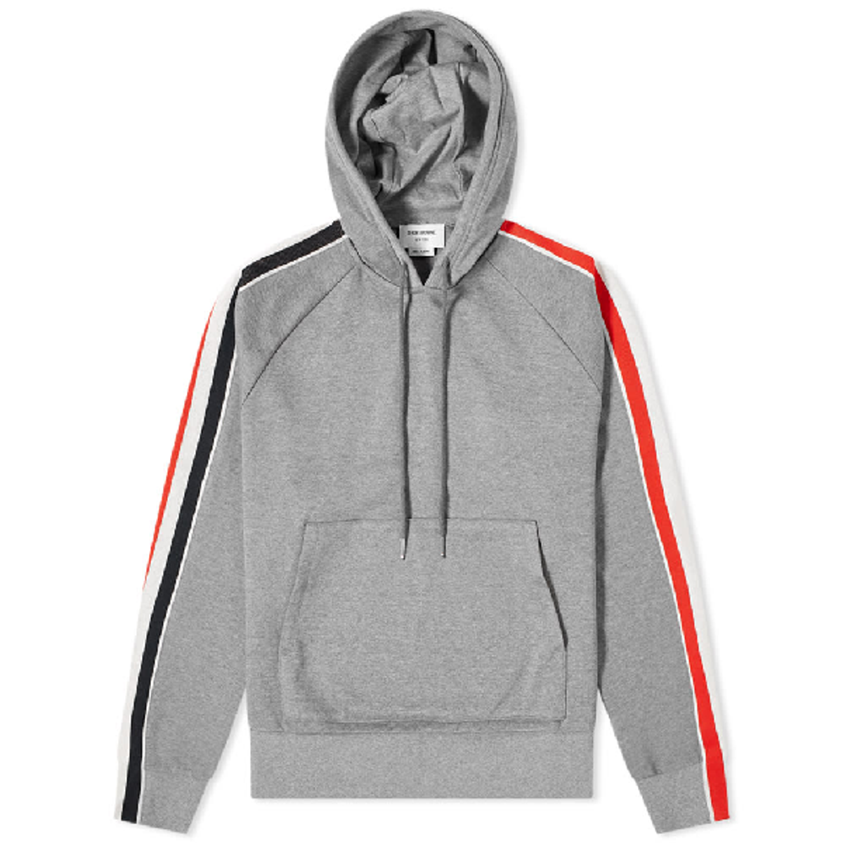 Thom Browne Interlock Rwb Stripe Popover Grey Hoodie