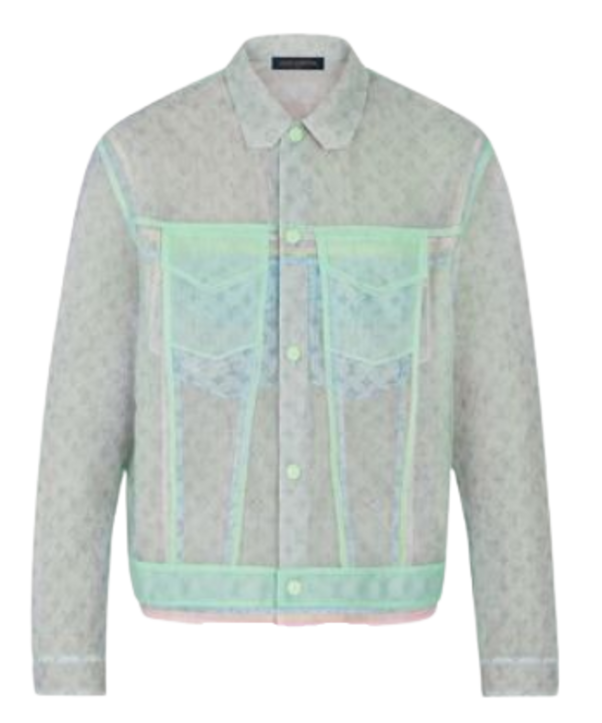 Louis Vuitton Multicolor Tulle Denim Jacket