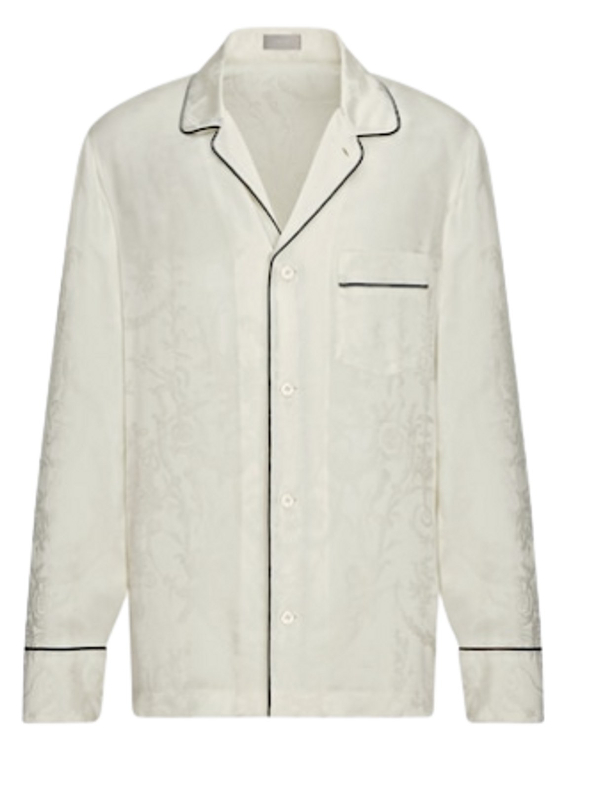 Dior White Technical Silk Jacquard Shirt