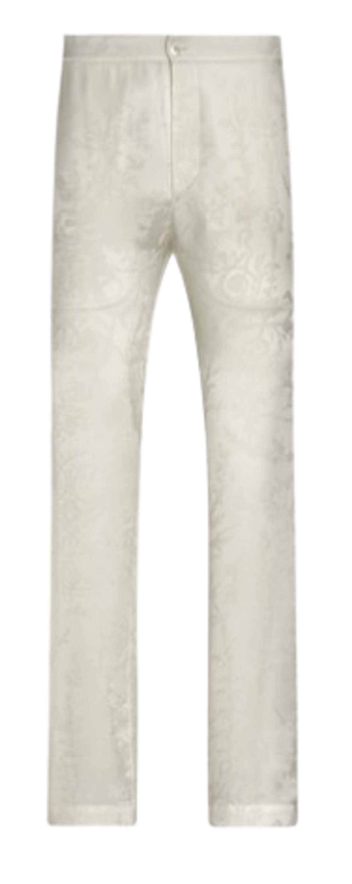 Dior White Technical Silk Jacquard Pants