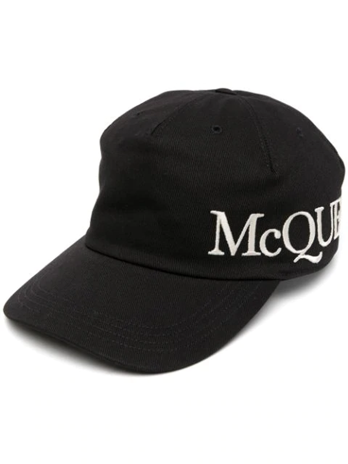 Alexander McQueen Black Logo Embroidered Cap