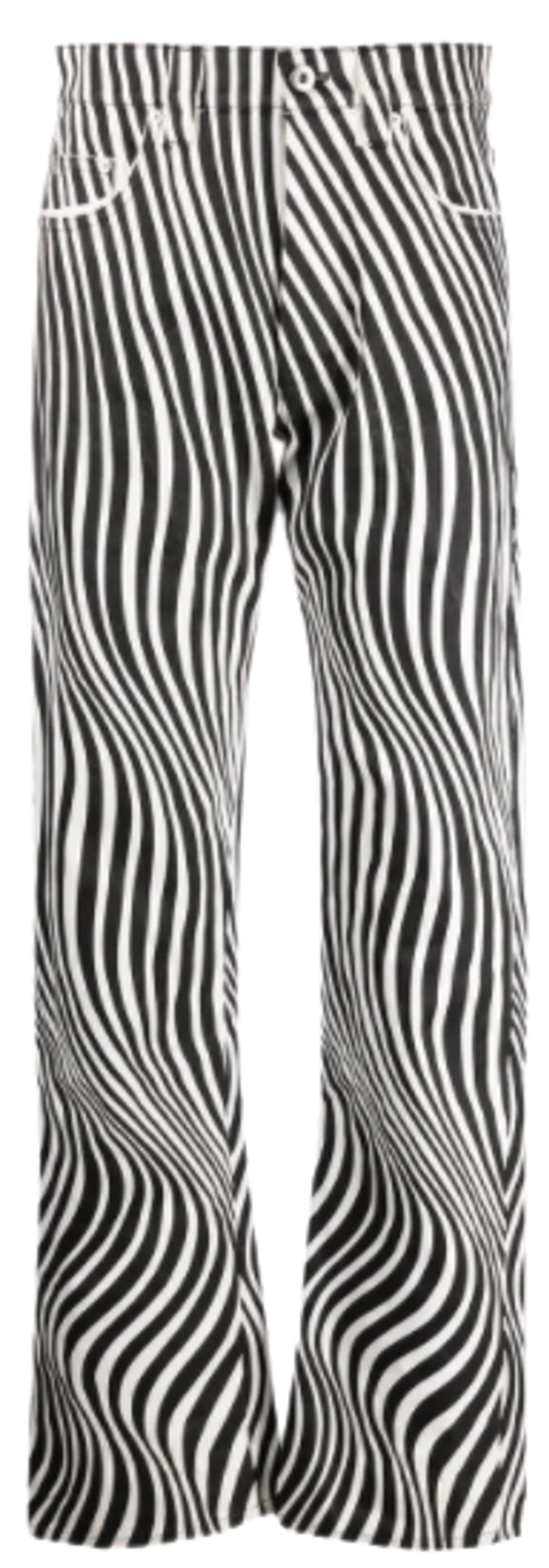 Kwaidan Editions Optic Print Straight Leg Zebra Jeans