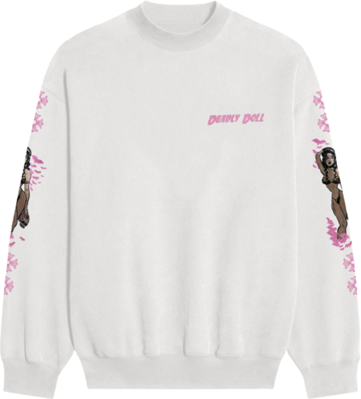 【CHROME HEARTS】DEADLY DOLL VINE HEART CREWNECK Chrome Hearts Deadly Doll Vine Heart Logo Sweatshirt - SRM