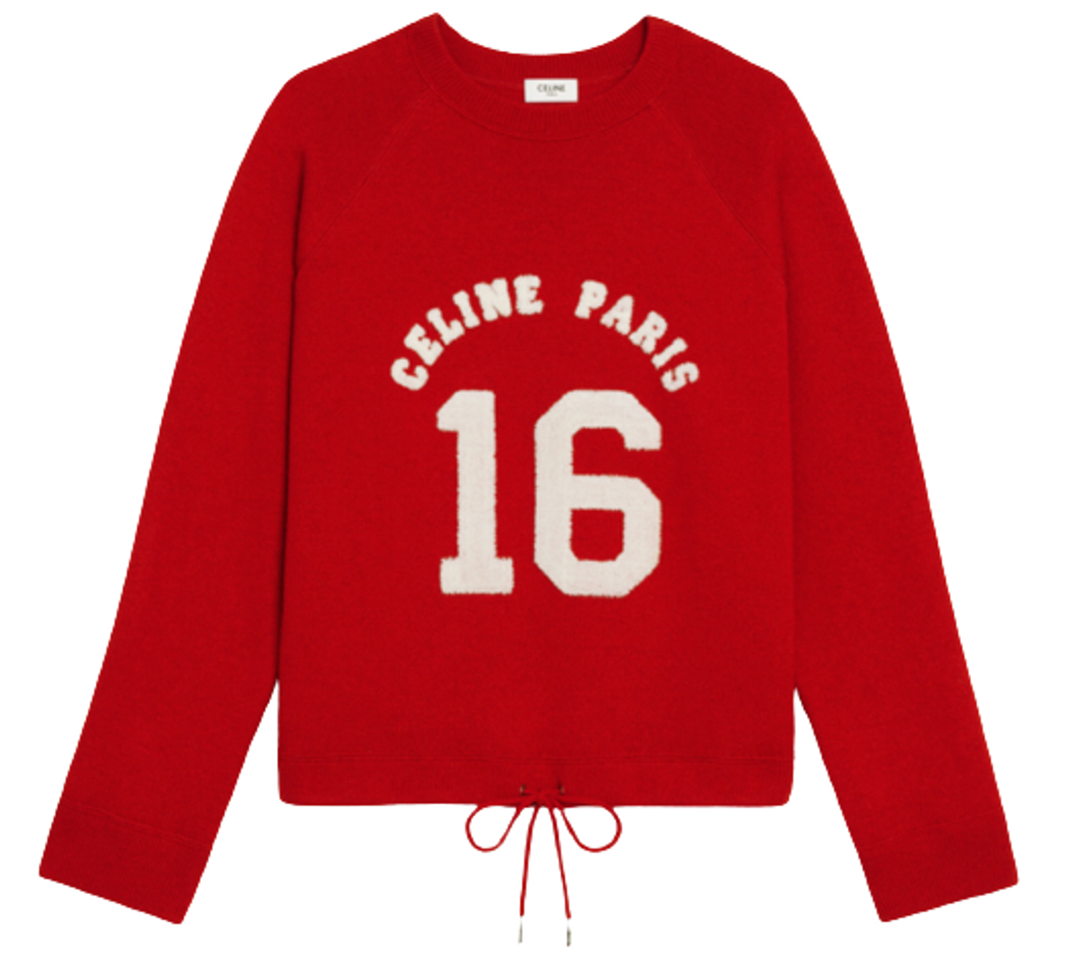 Celine 16 Wool and Cashmere Red Sweatshirt