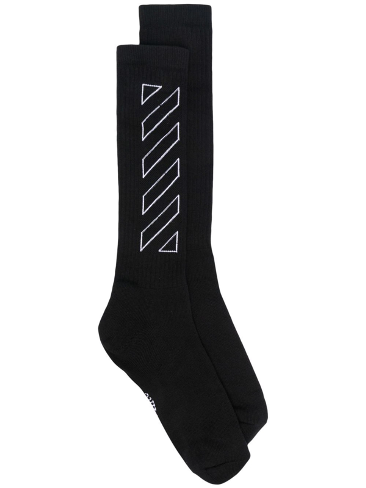 Off-White Diag Stripe Black Mid Length Socks
