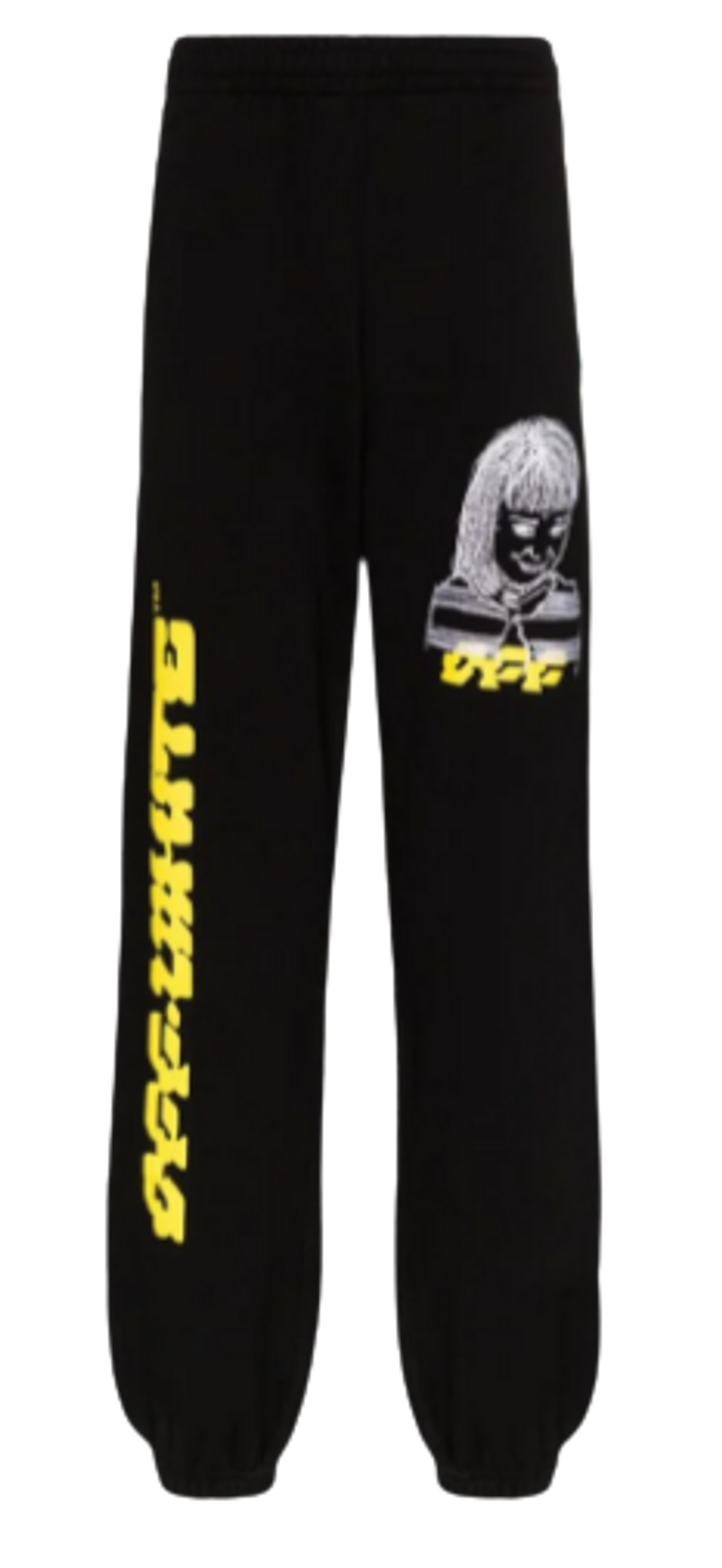Off-White Disrupted Logo Print Black Track Pants