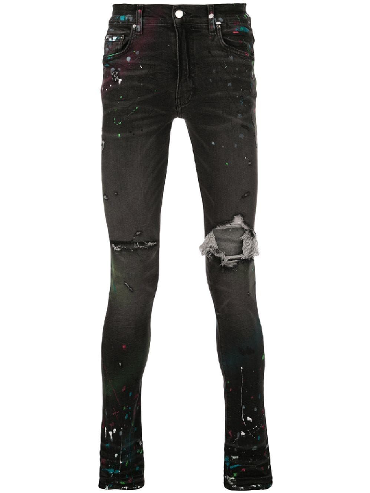 Amiri Paint Splatter Distressed Jeans