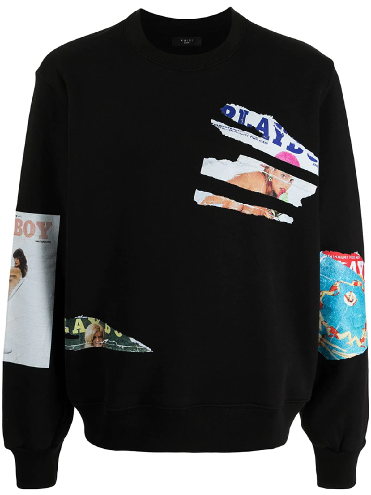 Amiri × Playboy Playboy Bunny Magazine Crewneck Sweatshirt Black