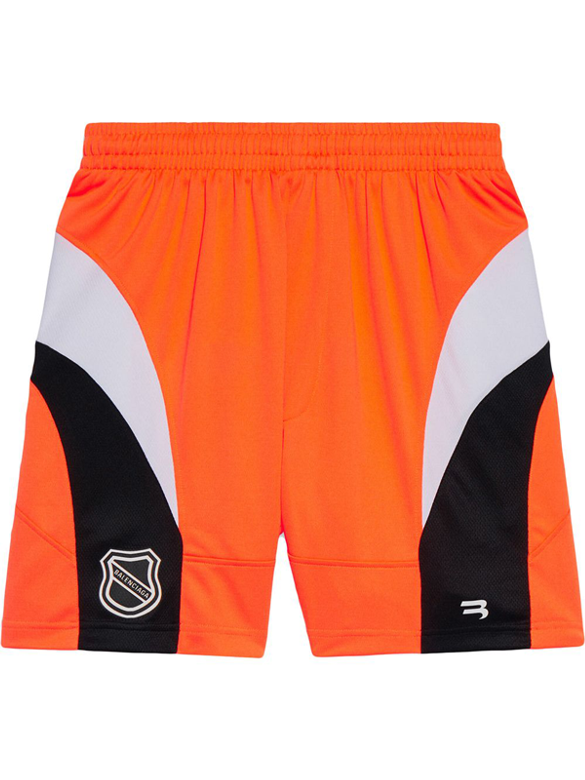 Balenciaga Logo Patch Orange Hockey Shorts