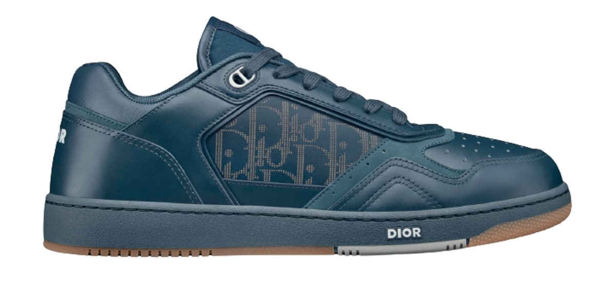 Dior World Tour B27 Navy Blue Dior Oblique Galaxy Calfskin with Smooth Calfskin and Suede Low-Top Sneakers