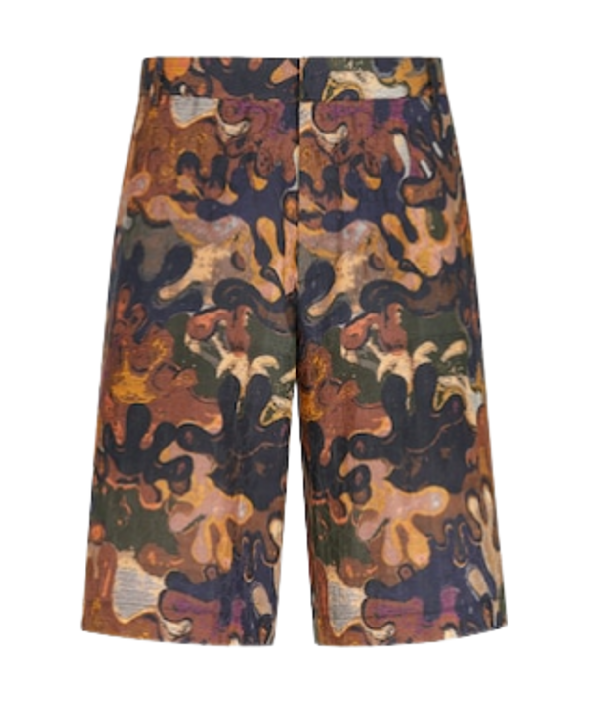 Dior × Peter Doig Multicolor Camouflage Silk Cotton Jacquard Shorts
